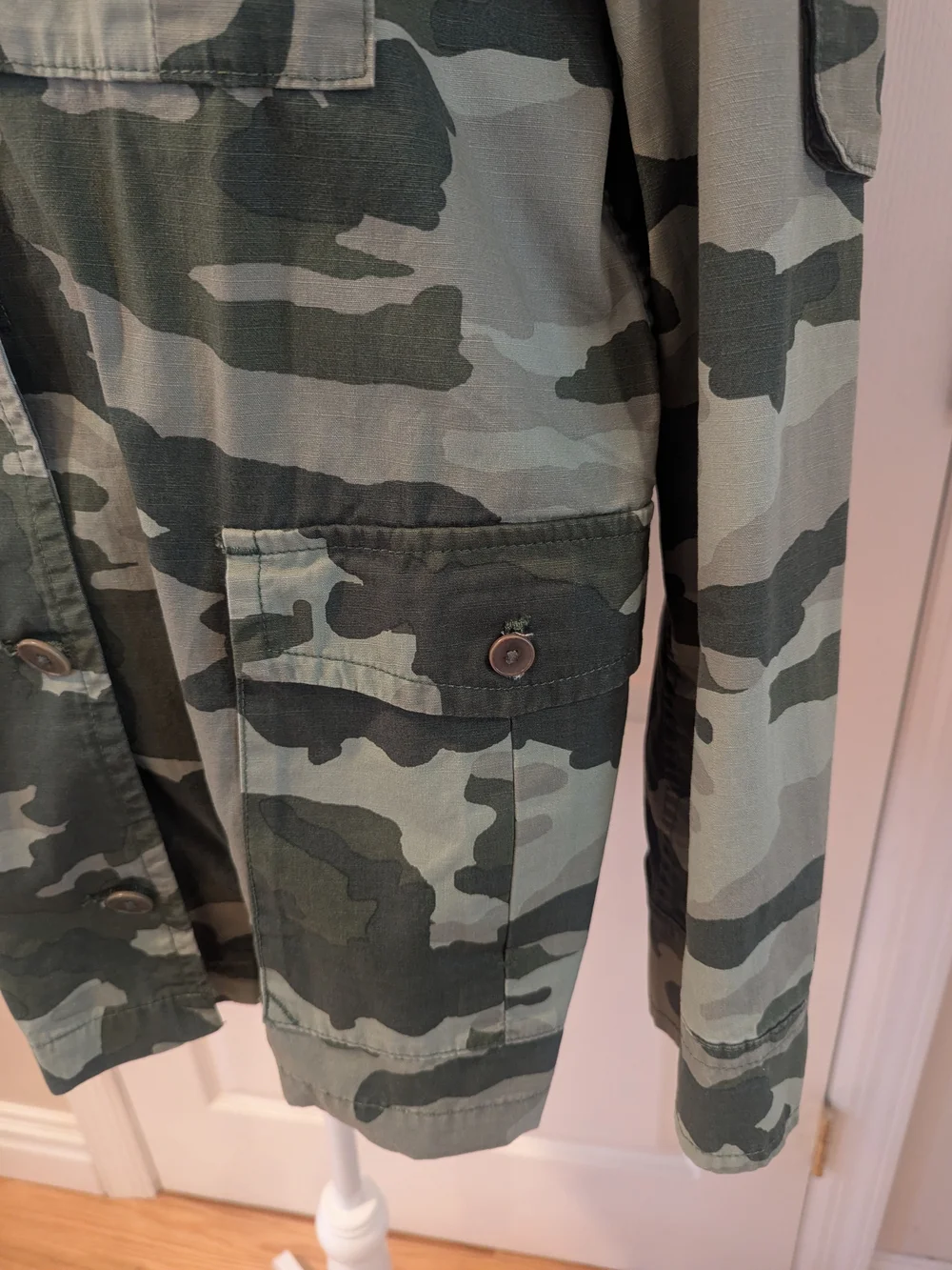J. Crew Women's Camouflage Utility Jacket in Olive Green